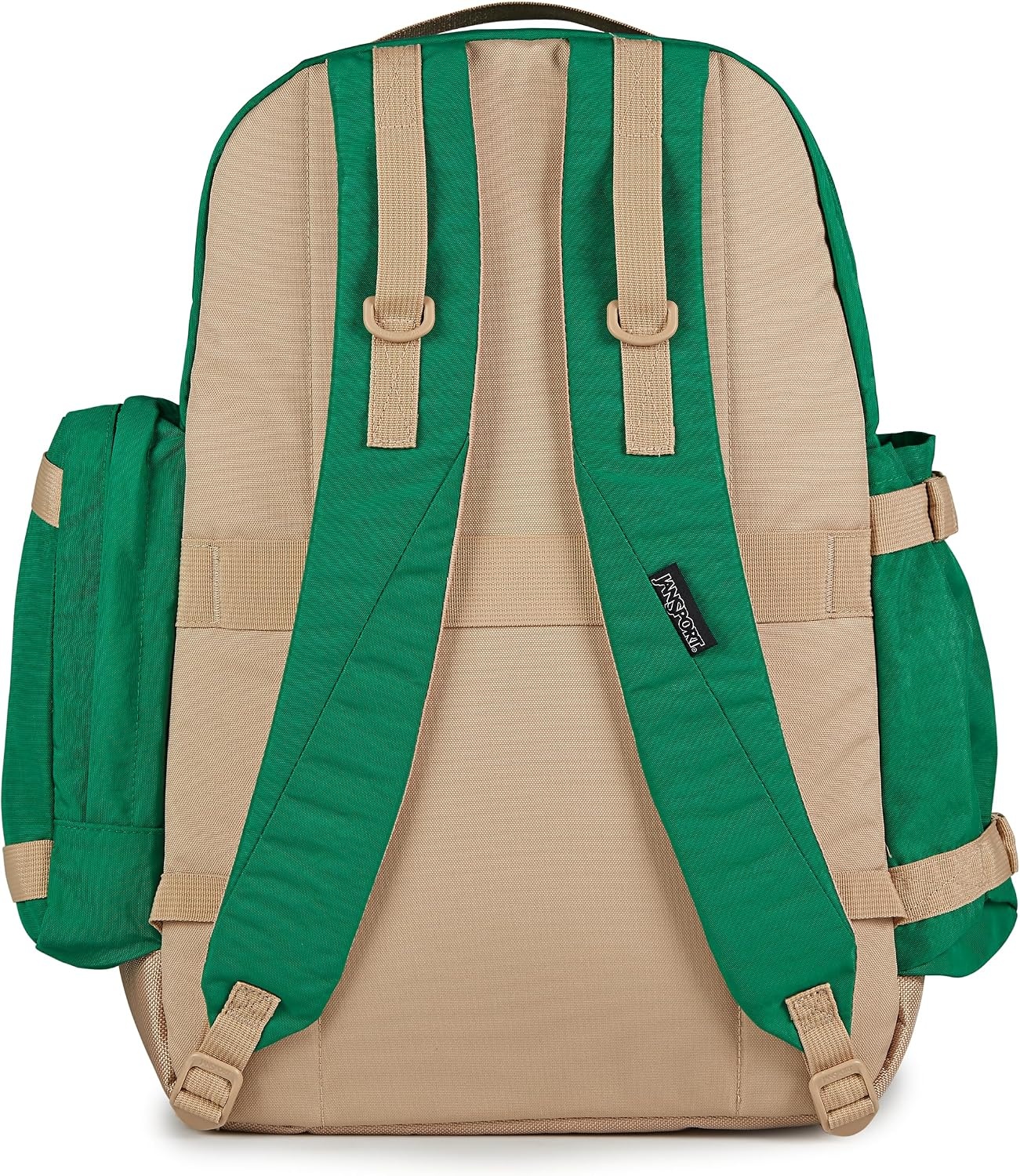 image:imageJanSport Seattle Pack Durable Backpack with Main Compartment Dual Water Bottle Pockets Lined Laptop Sleeve TravertineJelly Kelly