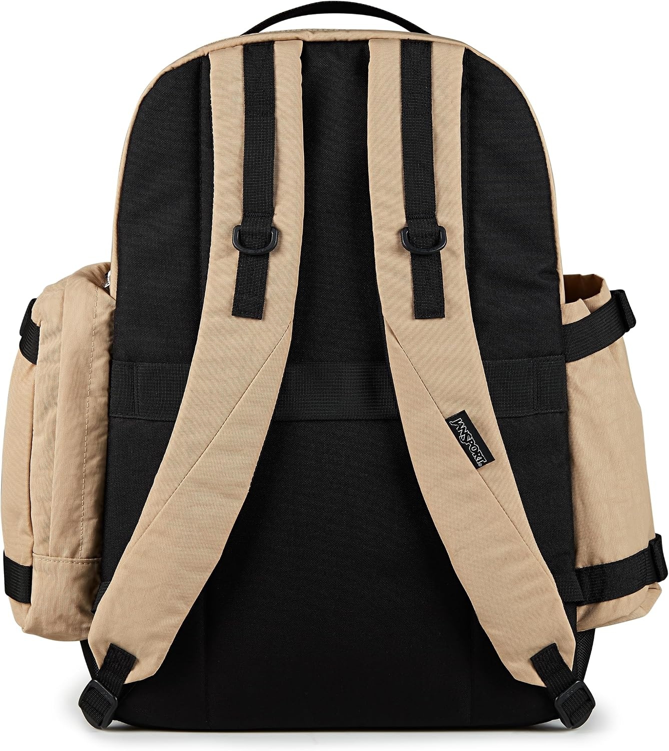 image:imageJanSport Seattle Pack Durable Backpack with Main Compartment Dual Water Bottle Pockets Lined Laptop Sleeve TravertineTravertine