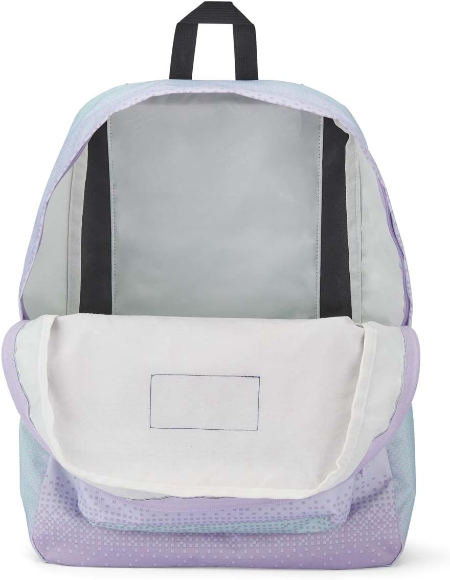 image:imageJanSport SuperBreak One Backpack Navy Durable Lightweight Bag with 1 Main Compartment Front Utility Pocket with Builtin Organizer Premium Backpack8 Bit Ombre