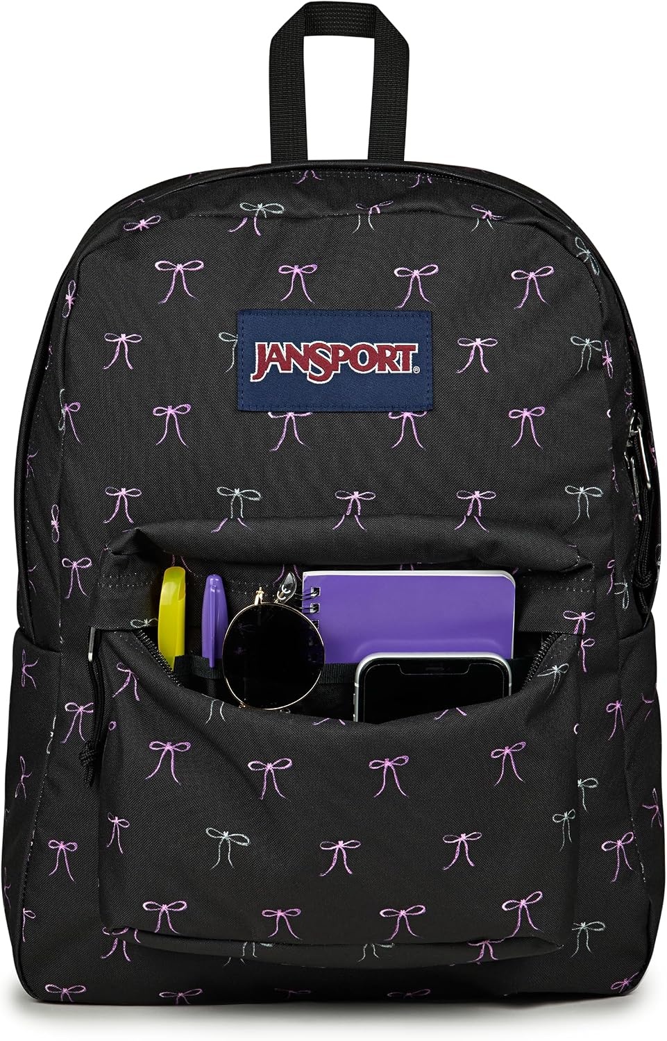 image:imageJanSport SuperBreak One Backpack Navy Durable Lightweight Bag with 1 Main Compartment Front Utility Pocket with Builtin Organizer Premium BackpackBad Bows