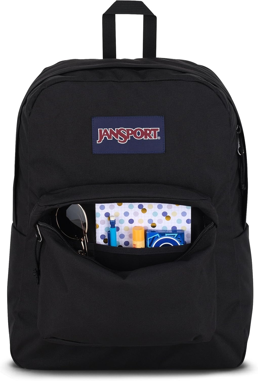 image:imageJanSport SuperBreak One Backpack Navy Durable Lightweight Bag with 1 Main Compartment Front Utility Pocket with Builtin Organizer Premium BackpackBlack