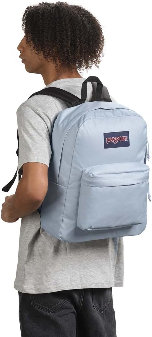 image:imageJanSport SuperBreak One Backpack Navy Durable Lightweight Bag with 1 Main Compartment Front Utility Pocket with Builtin Organizer Premium BackpackBlue Dusk