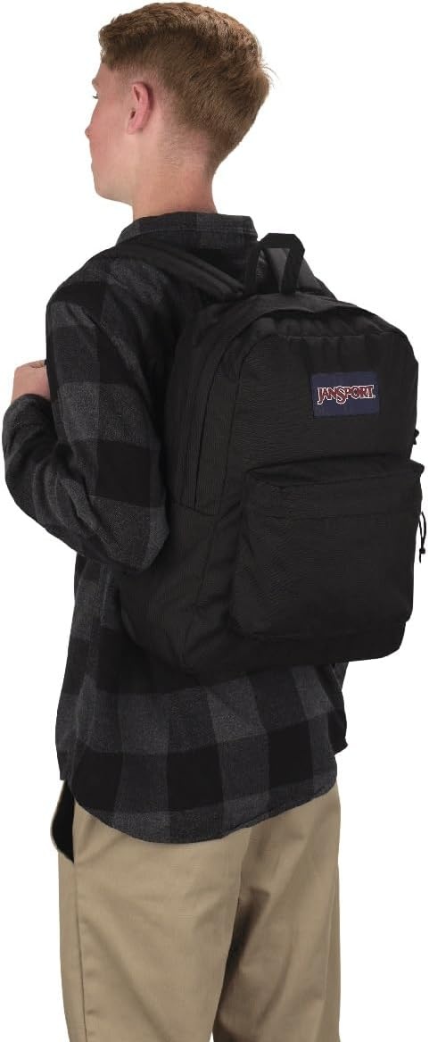 image:imageJanSport SuperBreak One Backpack Navy Durable Lightweight Bag with 1 Main Compartment Front Utility Pocket with Builtin Organizer Premium BackpackBlack
