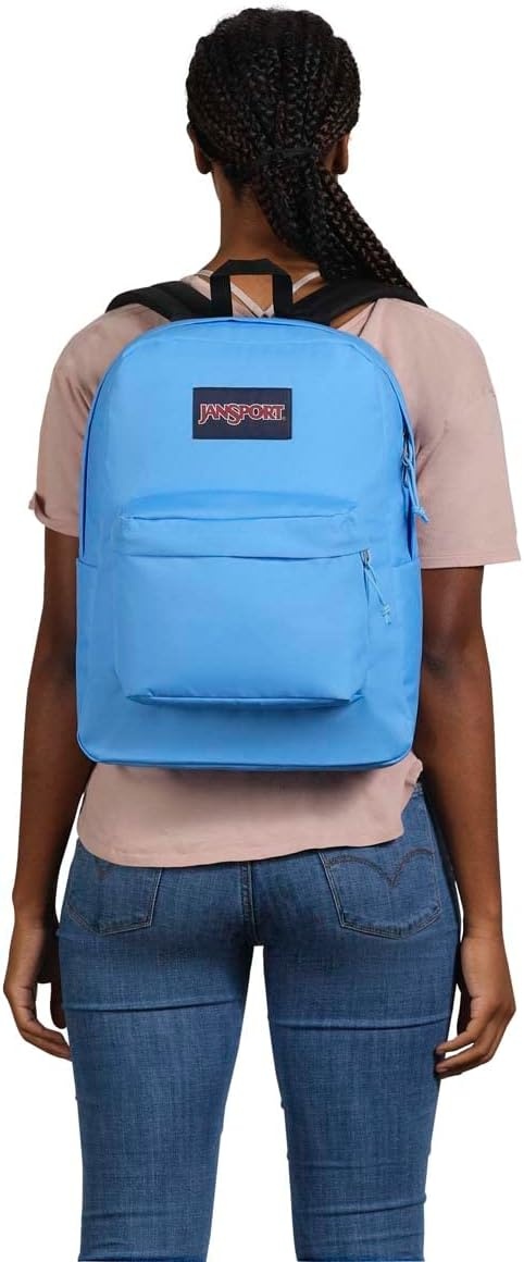 image:imageJanSport SuperBreak One Backpack Navy Durable Lightweight Bag with 1 Main Compartment Front Utility Pocket with Builtin Organizer Premium BackpackBlue Neon
