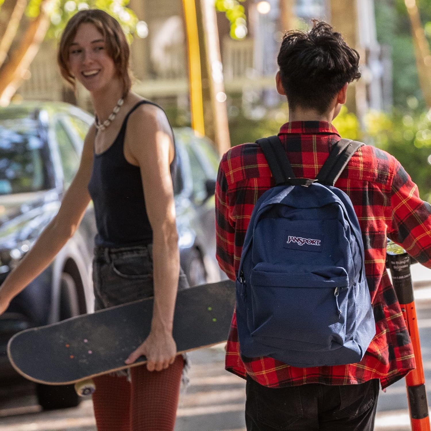 image:imageJanSport SuperBreak One Backpack Navy Durable Lightweight Bag with 1 Main Compartment Front Utility Pocket with Builtin Organizer Premium BackpackBlue Dusk