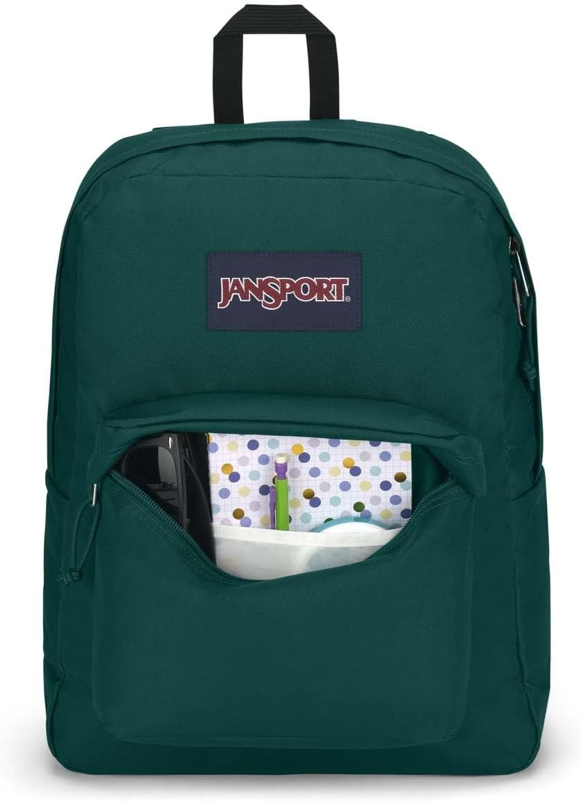 image:imageJanSport SuperBreak One Backpack Navy Durable Lightweight Bag with 1 Main Compartment Front Utility Pocket with Builtin Organizer Premium BackpackDeep Juniper