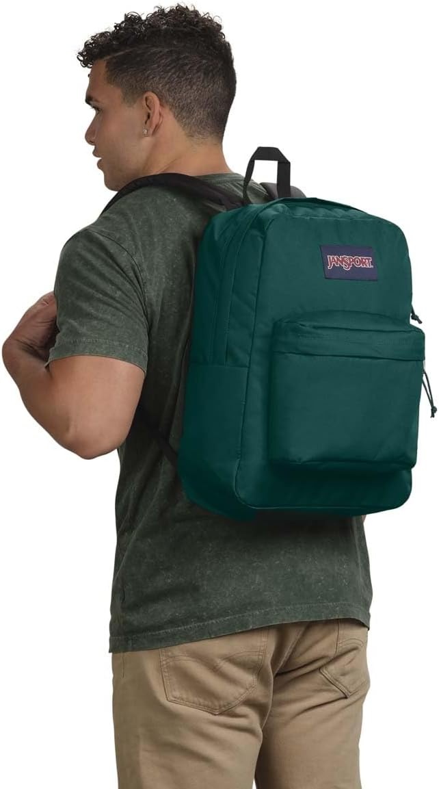 image:imageJanSport SuperBreak One Backpack Navy Durable Lightweight Bag with 1 Main Compartment Front Utility Pocket with Builtin Organizer Premium BackpackDeep Juniper