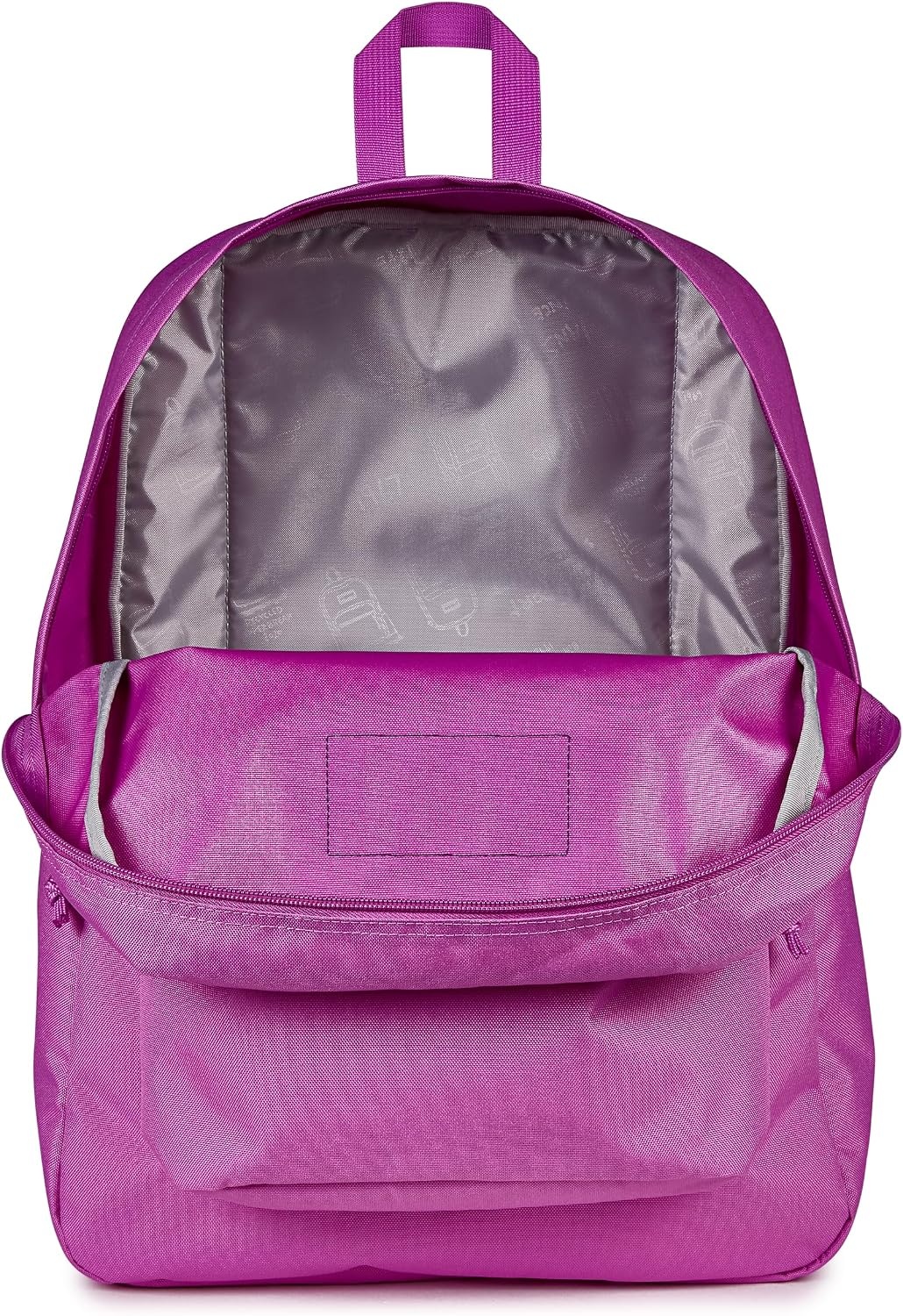 image:imageJanSport SuperBreak One Backpack Navy Durable Lightweight Bag with 1 Main Compartment Front Utility Pocket with Builtin Organizer Premium BackpackDigital Fuchsia