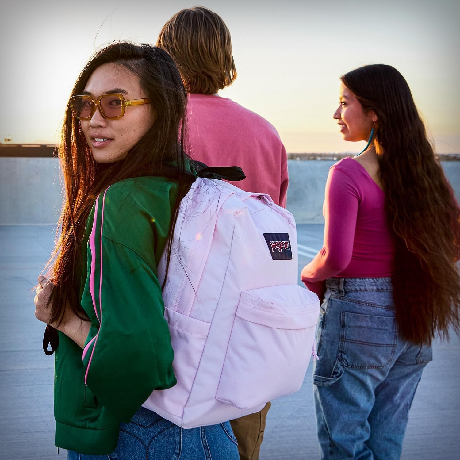 image:imageJanSport SuperBreak One Backpack Navy Durable Lightweight Bag with 1 Main Compartment Front Utility Pocket with Builtin Organizer Premium BackpackFaded Sage