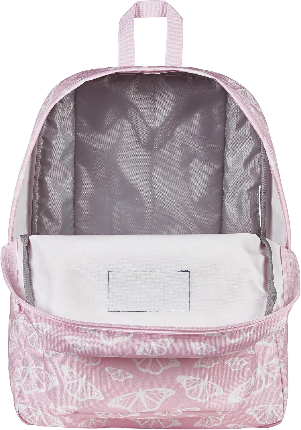 image:imageJanSport SuperBreak One Backpack Navy Durable Lightweight Bag with 1 Main Compartment Front Utility Pocket with Builtin Organizer Premium BackpackFlutter By Pink IceWhitePink Ice