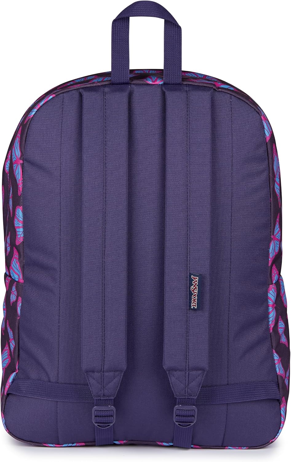 image:imageJanSport SuperBreak One Backpack Navy Durable Lightweight Bag with 1 Main Compartment Front Utility Pocket with Builtin Organizer Premium BackpackFlutter By Purple