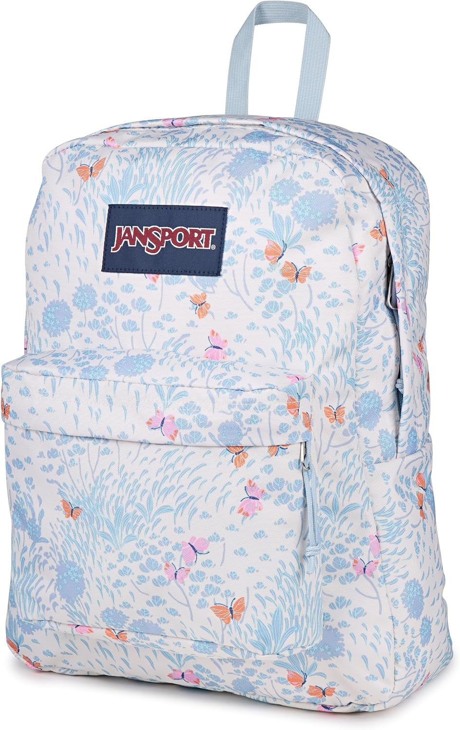 image:imageJanSport SuperBreak One Backpack Navy Durable Lightweight Bag with 1 Main Compartment Front Utility Pocket with Builtin Organizer Premium BackpackFluttering Fields