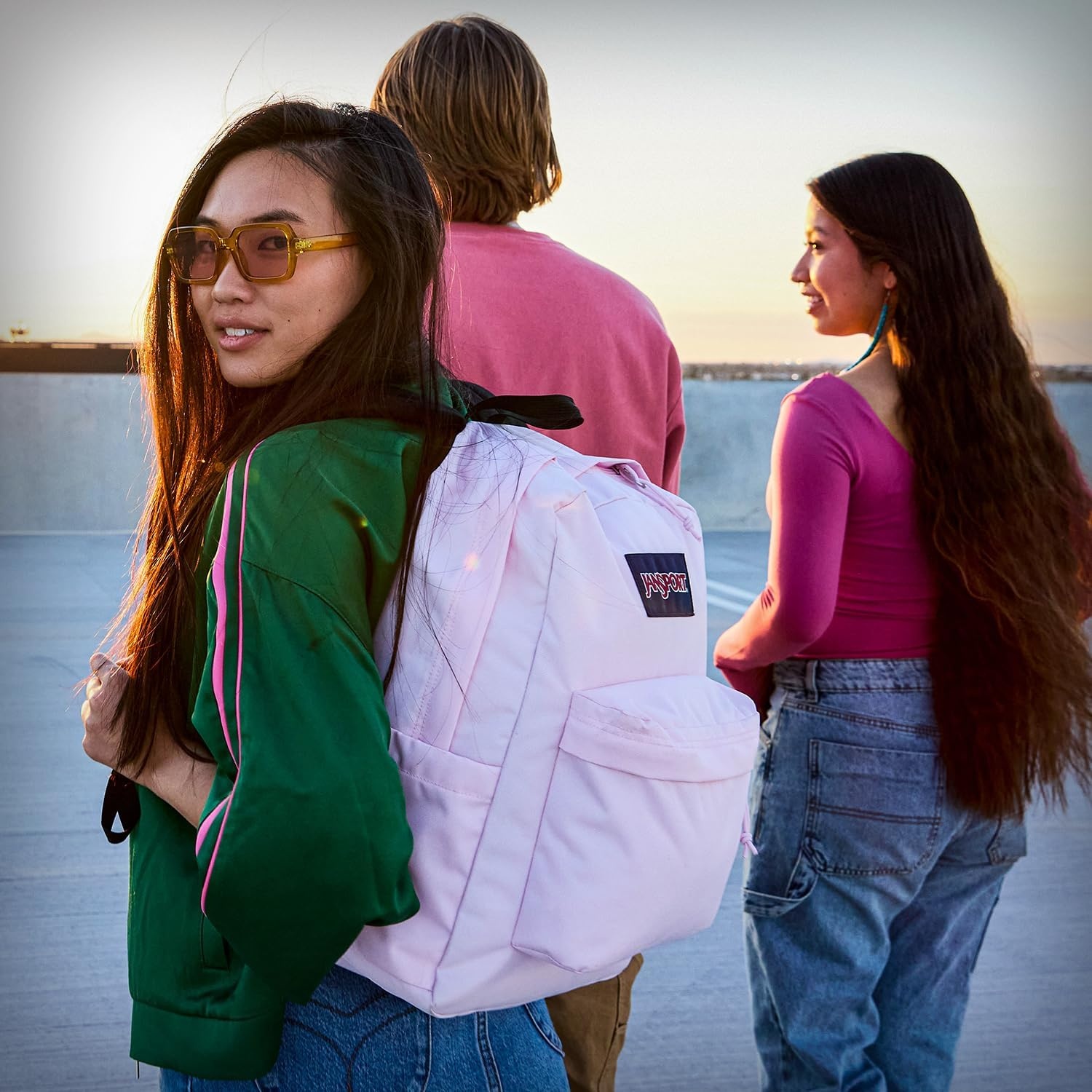 image:imageJanSport SuperBreak One Backpack Navy Durable Lightweight Bag with 1 Main Compartment Front Utility Pocket with Builtin Organizer Premium BackpackFresh Mint