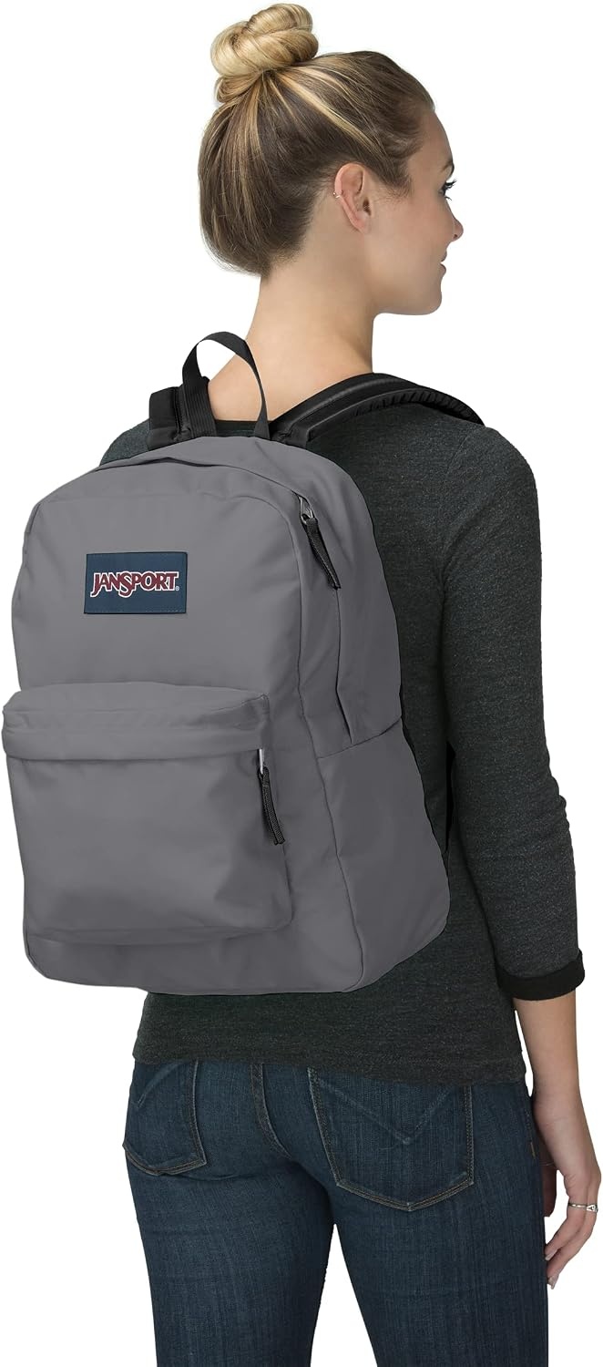 image:imageJanSport SuperBreak One Backpack Navy Durable Lightweight Bag with 1 Main Compartment Front Utility Pocket with Builtin Organizer Premium BackpackGraphite Grey