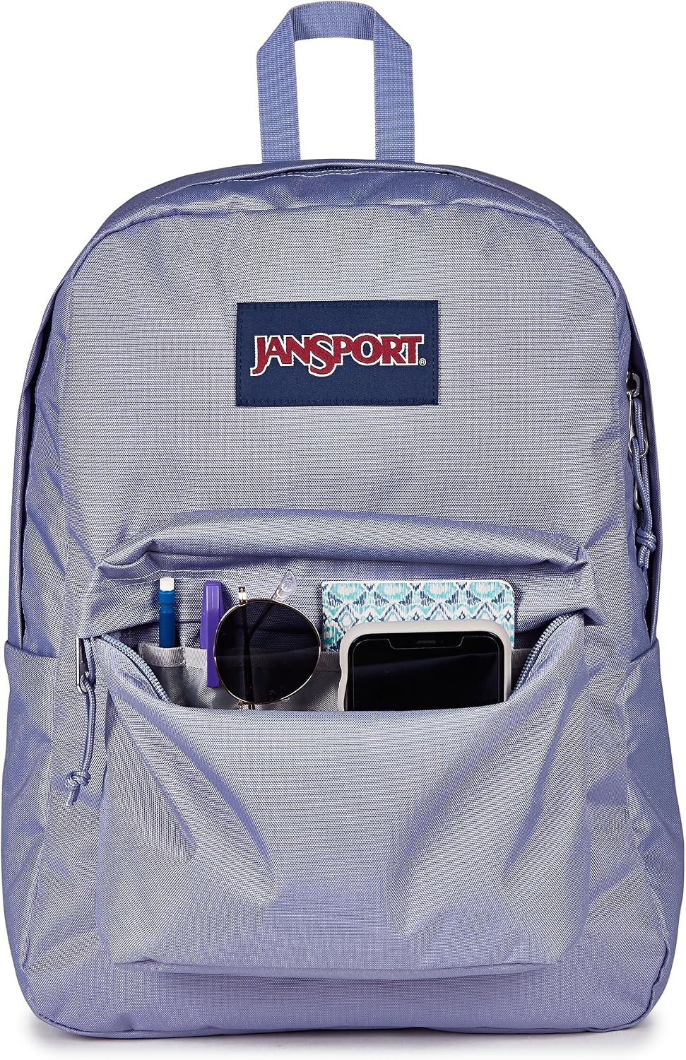 image:imageJanSport SuperBreak One Backpack Navy Durable Lightweight Bag with 1 Main Compartment Front Utility Pocket with Builtin Organizer Premium BackpackLavender Ash