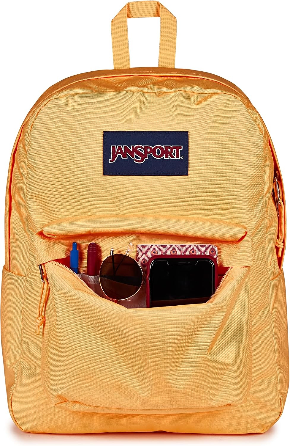 image:imageJanSport SuperBreak One Backpack Navy Durable Lightweight Bag with 1 Main Compartment Front Utility Pocket with Builtin Organizer Premium BackpackOrange Soda