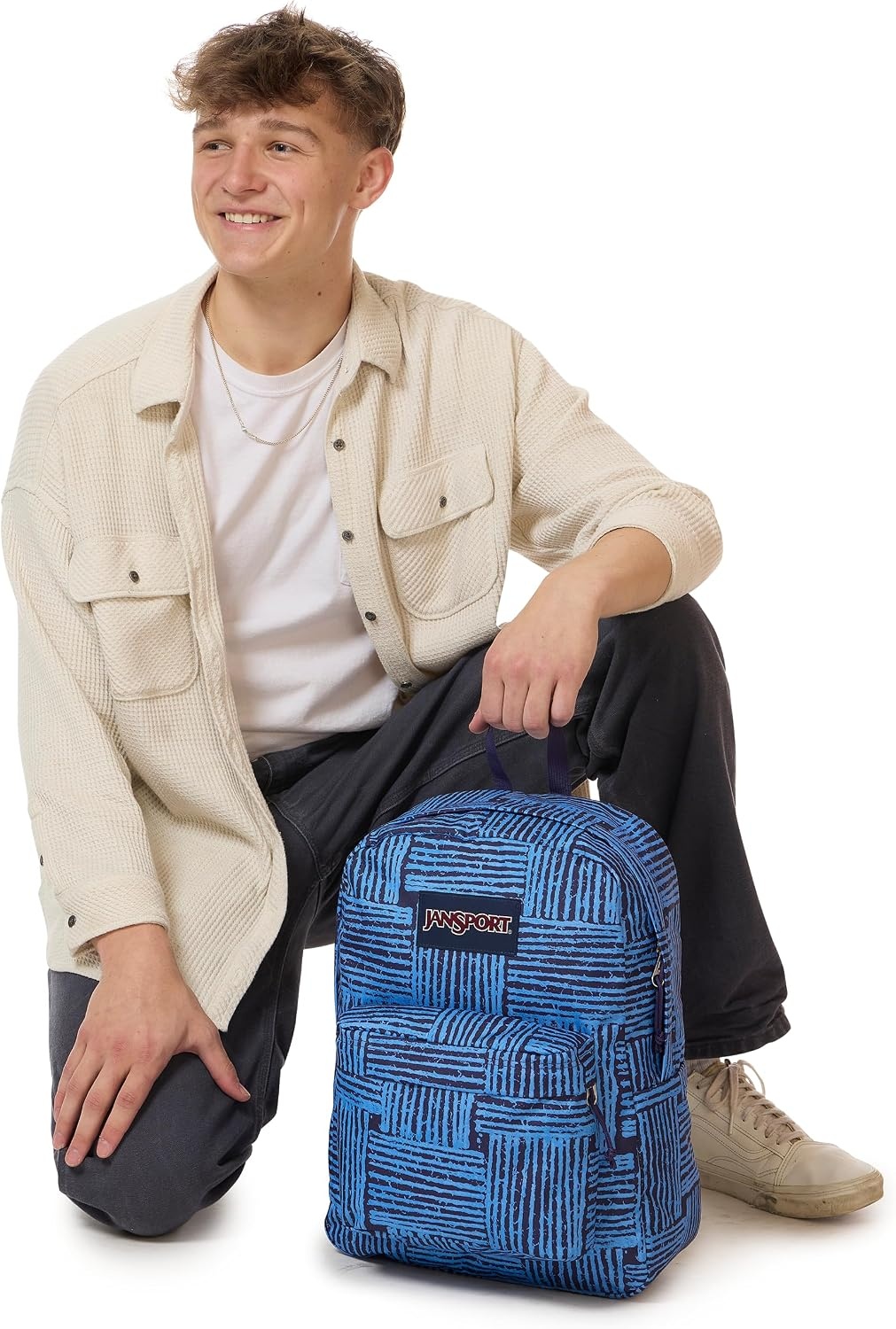 image:imageJanSport SuperBreak One Backpack Navy Durable Lightweight Bag with 1 Main Compartment Front Utility Pocket with Builtin Organizer Premium BackpackThreaded