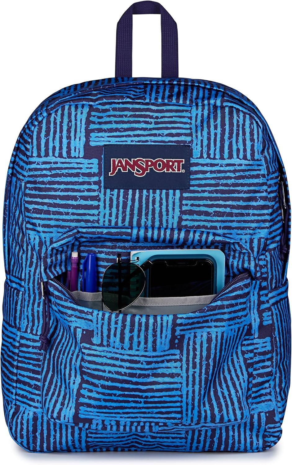 image:imageJanSport SuperBreak One Backpack Navy Durable Lightweight Bag with 1 Main Compartment Front Utility Pocket with Builtin Organizer Premium BackpackThreaded