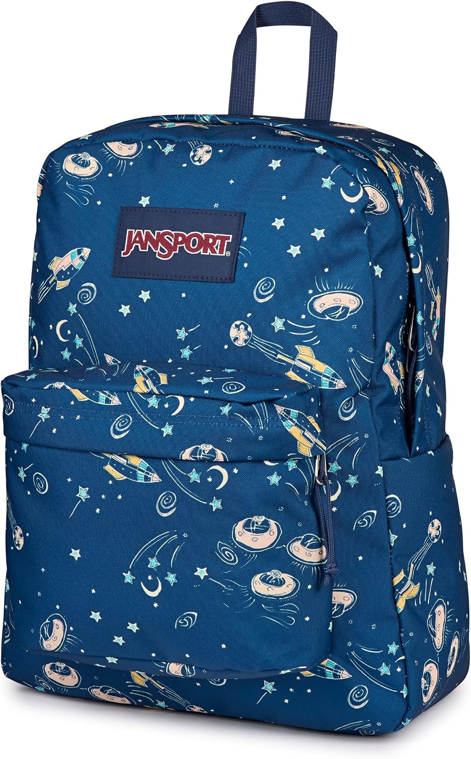 image:imageJanSport SuperBreak One Backpack Navy Durable Lightweight Bag with 1 Main Compartment Front Utility Pocket with Builtin Organizer Premium BackpackVortex Voyage