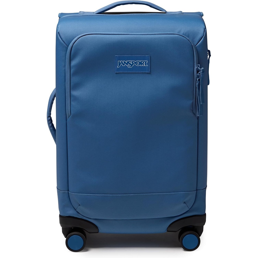 image:imageJanSport Good Latitude Checked Spinner Suitcase 68L Water Resistant Travel Luggage 26inch Large Durable Lightweight Rolling Hardside Softside Bag Smokey GritElemental Blue