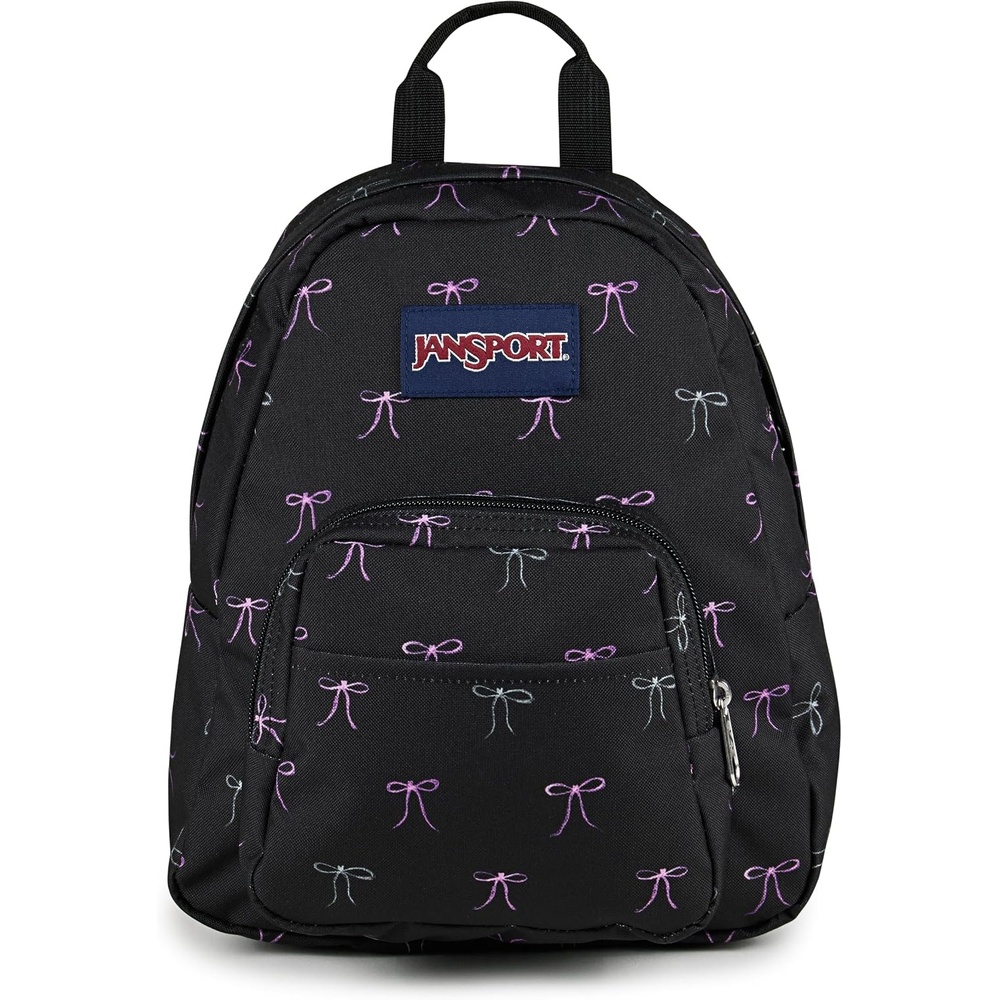 image:imageJanSport Half Pint Mini Backpack 102 L Durable Mini Bag Purse with Adjustable Shoulder Straps Single Main Compartment Zippered Stash Pocket BlackBad Bows