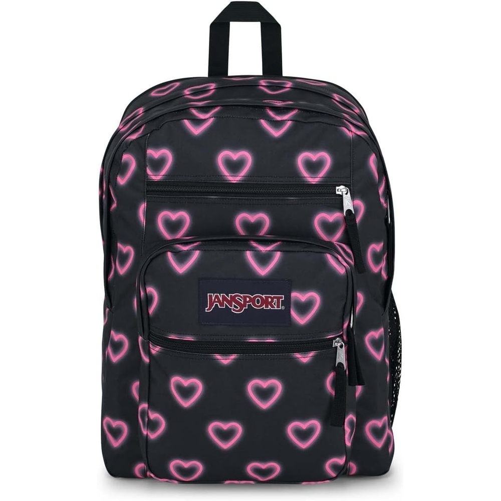 image:imageJanSport Laptop Backpack Computer Bag with 2 Compartments Ergonomic Shoulder Straps 15 Laptop Sleeve Haul Handle Cyberspace GalaxyHappy Hearts Black