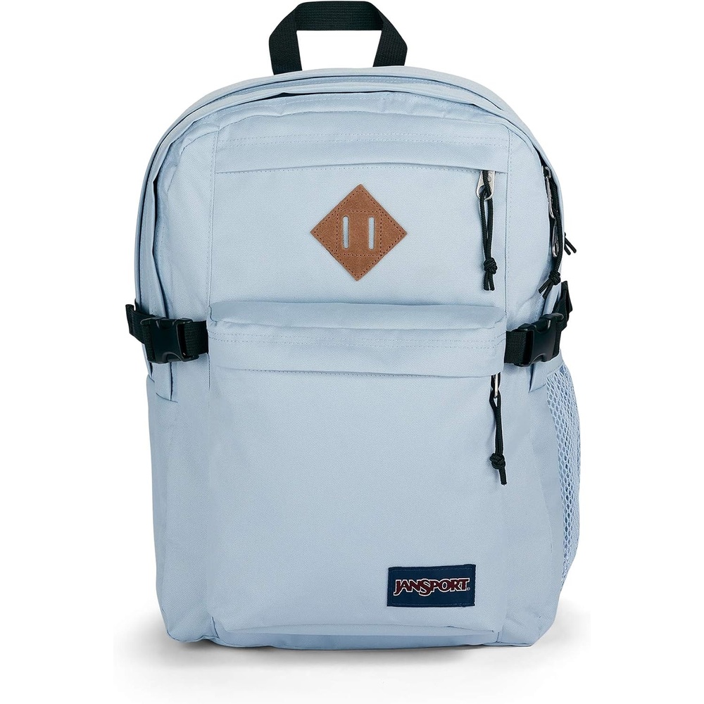 image:imageJanSport Main Campus Backpack Travel or Work backpack w 15Inch Laptop Sleeve and Dual Water Bottle Pockets Rows Of Bows NaturalLemon IceBlue Dusk