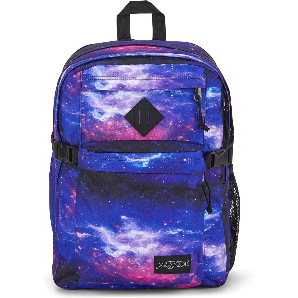 image:imageJanSport Main Campus Backpack Travel or Work backpack w 15Inch Laptop Sleeve and Dual Water Bottle Pockets Rows Of Bows NaturalLemon IceSpace Dust