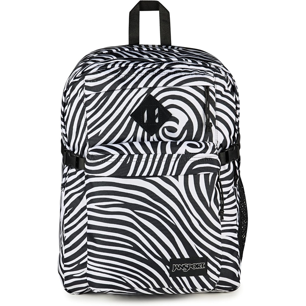 image:imageJanSport Main Campus Backpack Travel or Work backpack w 15Inch Laptop Sleeve and Dual Water Bottle Pockets Rows Of Bows NaturalLemon IceSurreal Swirlies