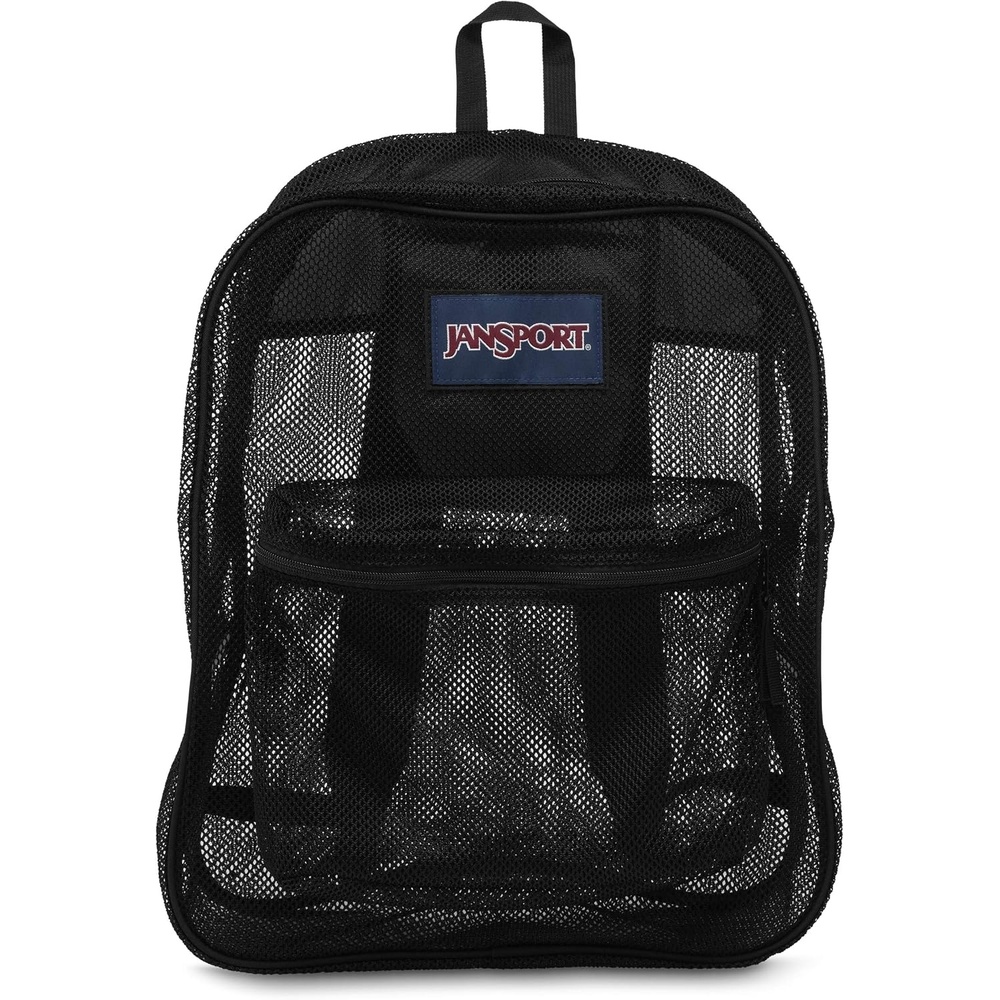 image:imageJanSport Mesh Pack See Through Backpack Ideal for Class Work Travel or Beach Outings BlackBlack