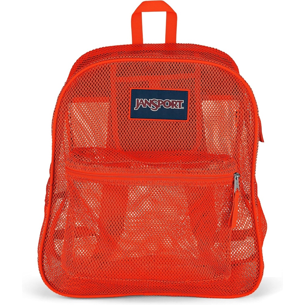image:imageJanSport Mesh Pack See Through Backpack Ideal for Class Work Travel or Beach Outings BlackRed