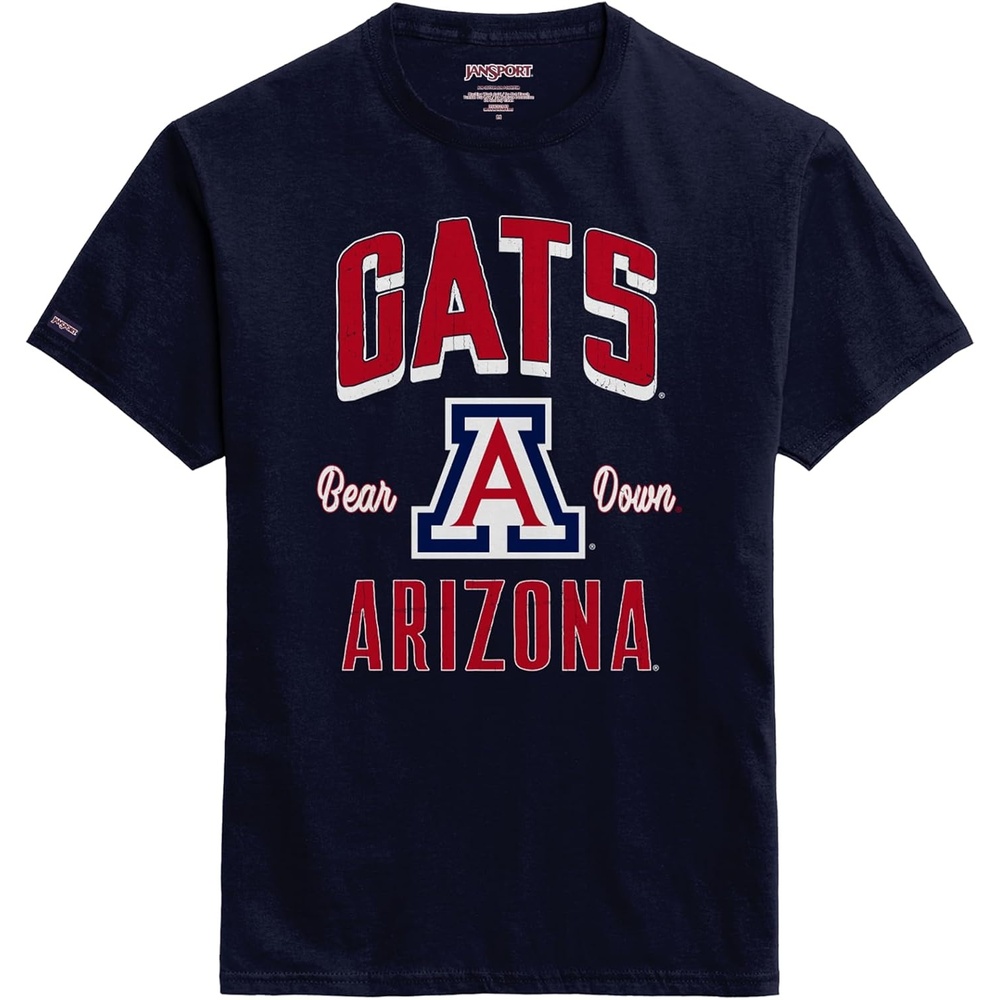 image:imageJanSport NCAA Officially Licensed Campus Short Sleeve T Shirt for Men Soft amp Breathable PreShrunk Cotton Crewneck T ShirtArizona Wildcats