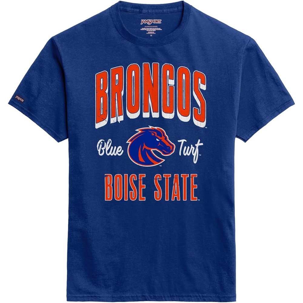 image:imageJanSport NCAA Officially Licensed Campus Short Sleeve T Shirt for Men Soft amp Breathable PreShrunk Cotton Crewneck T ShirtBoise State Broncos