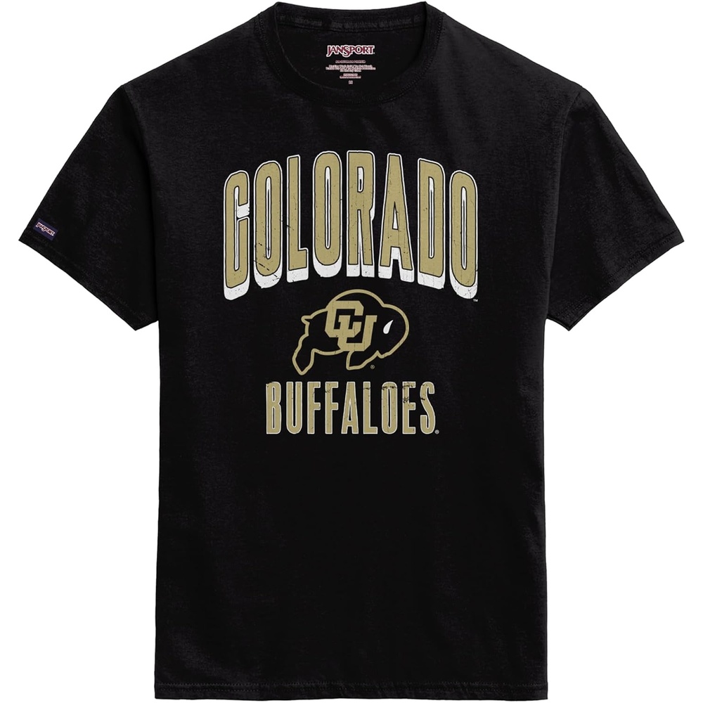 image:imageJanSport NCAA Officially Licensed Campus Short Sleeve T Shirt for Men Soft amp Breathable PreShrunk Cotton Crewneck T ShirtColorado Buffaloes