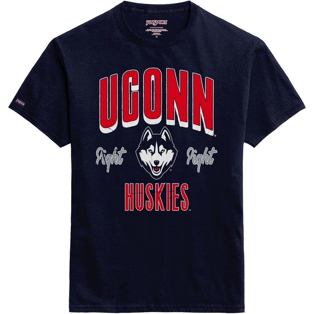 image:imageJanSport NCAA Officially Licensed Campus Short Sleeve T Shirt for Men Soft amp Breathable PreShrunk Cotton Crewneck T ShirtConnecticut Huskies