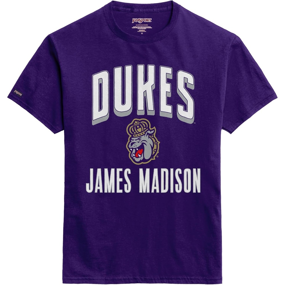 image:imageJanSport NCAA Officially Licensed Campus Short Sleeve T Shirt for Men Soft amp Breathable PreShrunk Cotton Crewneck T ShirtJames Madison Dukes