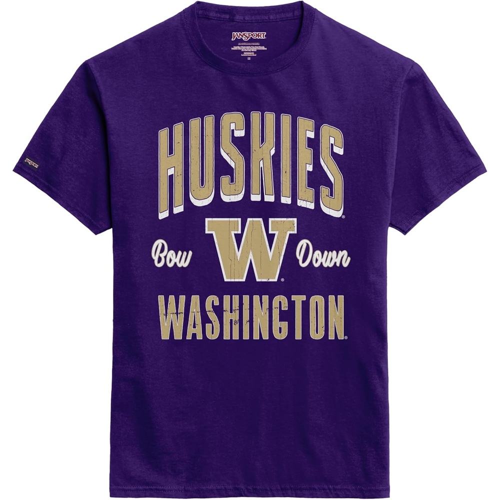 image:imageJanSport NCAA Officially Licensed Campus Short Sleeve T Shirt for Men Soft amp Breathable PreShrunk Cotton Crewneck T ShirtWashington Huskies