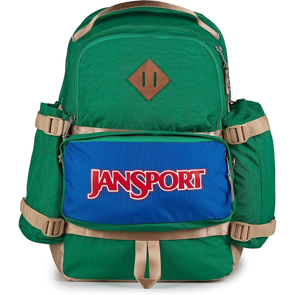 image:imageJanSport Seattle Pack Durable Backpack with Main Compartment Dual Water Bottle Pockets Lined Laptop Sleeve TravertineJelly Kelly