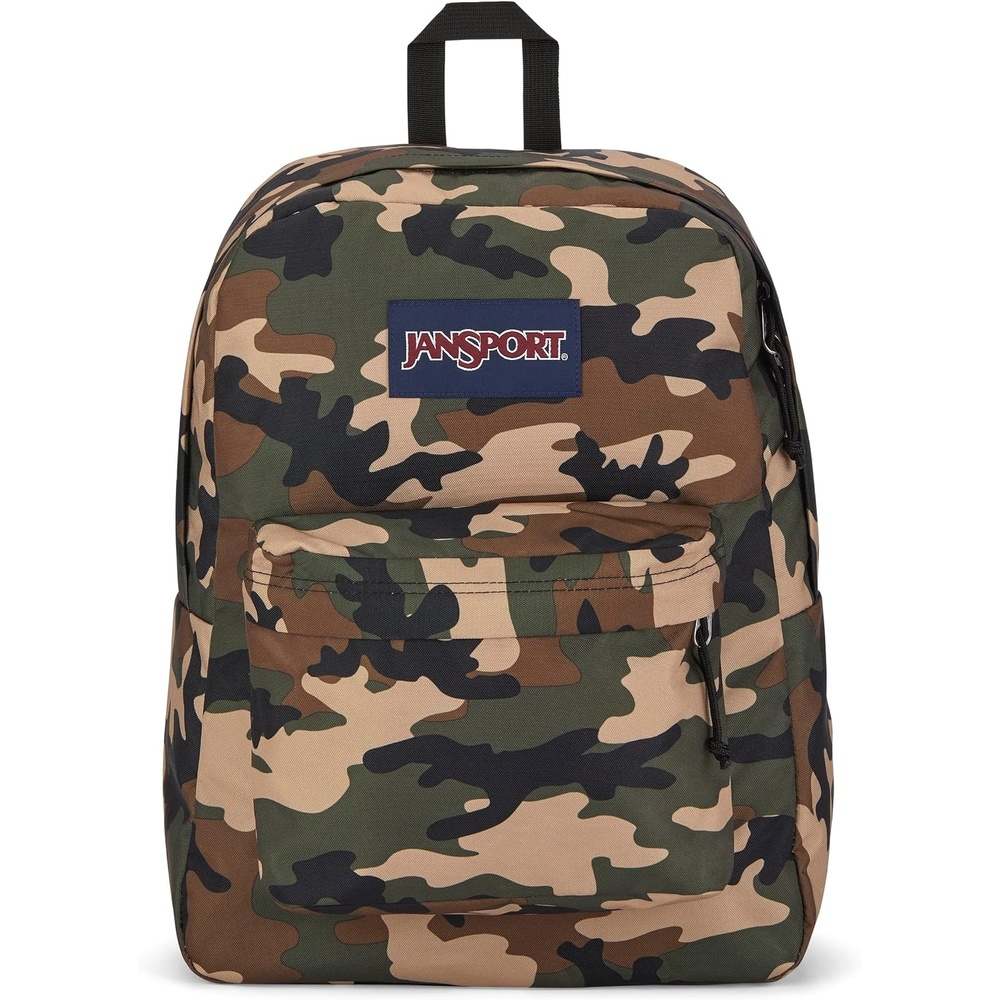 image:imageJanSport SuperBreak One Backpack Navy Durable Lightweight Bag with 1 Main Compartment Front Utility Pocket with Builtin Organizer Premium BackpackBuckshot Camo