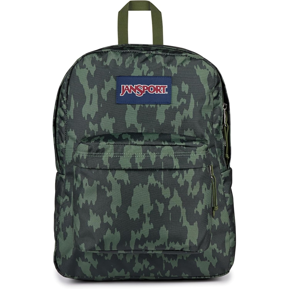 image:imageJanSport SuperBreak One Backpack Navy Durable Lightweight Bag with 1 Main Compartment Front Utility Pocket with Builtin Organizer Premium BackpackCamo Illusion