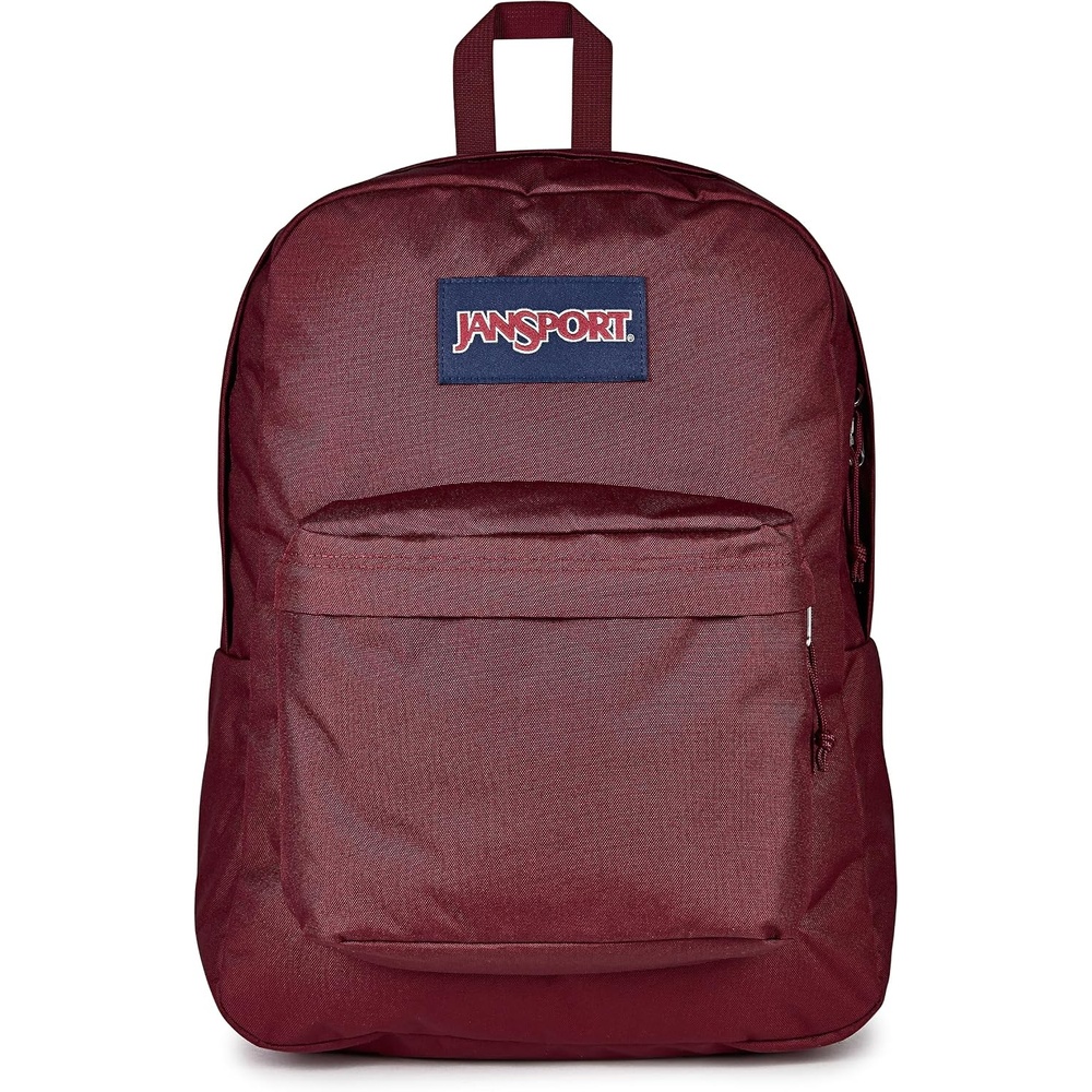 image:imageJanSport SuperBreak One Backpack Navy Durable Lightweight Bag with 1 Main Compartment Front Utility Pocket with Builtin Organizer Premium BackpackCherry Lacquer