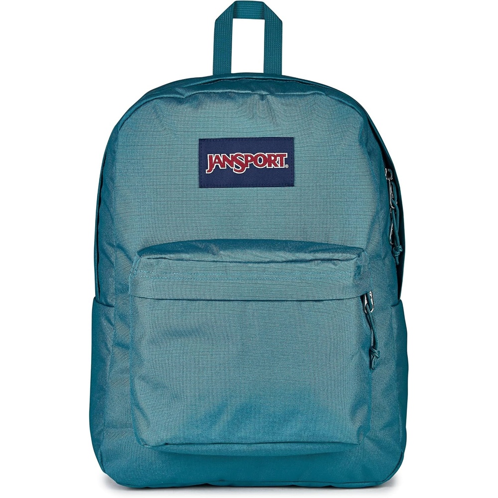 image:imageJanSport SuperBreak One Backpack Navy Durable Lightweight Bag with 1 Main Compartment Front Utility Pocket with Builtin Organizer Premium BackpackEmerald Pool