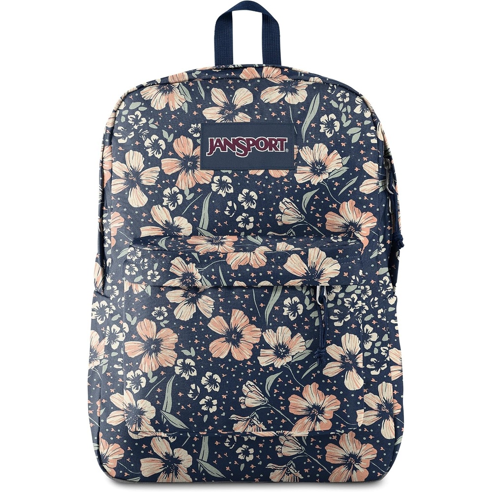 image:imageJanSport SuperBreak One Backpack Navy Durable Lightweight Bag with 1 Main Compartment Front Utility Pocket with Builtin Organizer Premium BackpackFields of Paradise