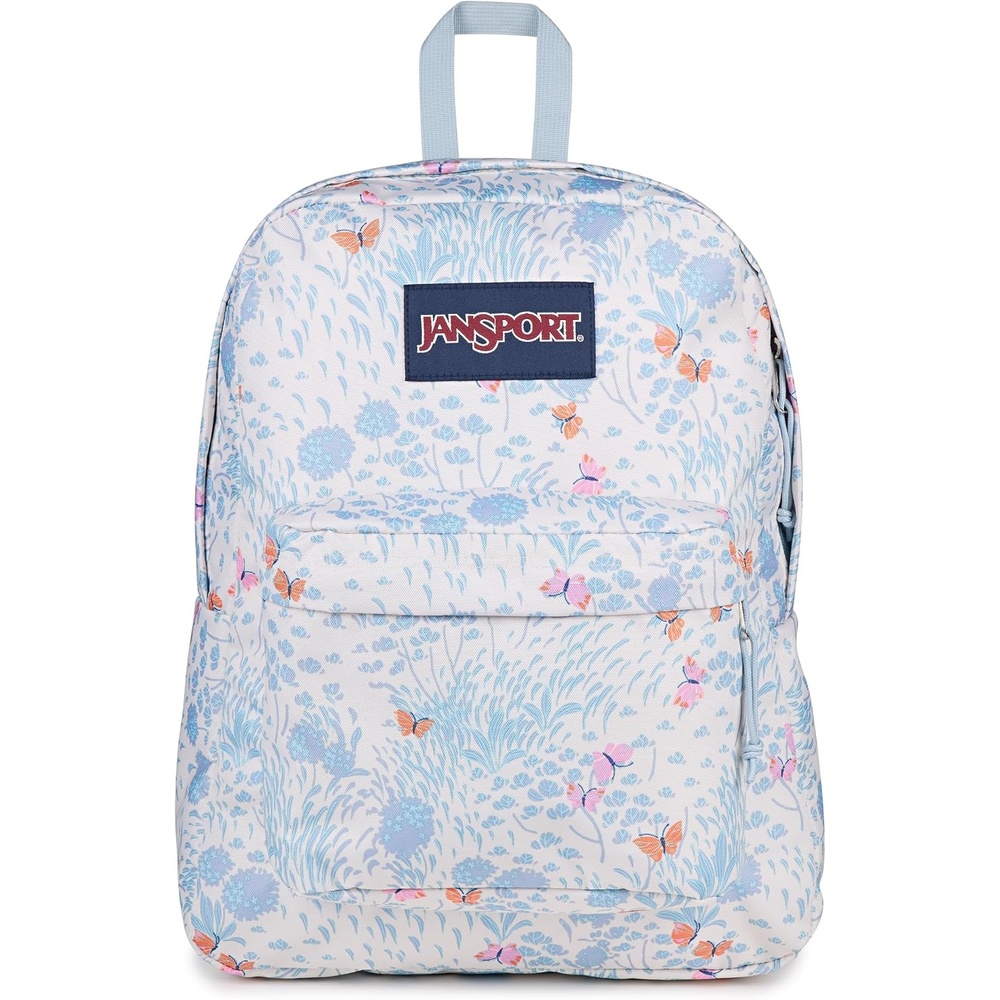 image:imageJanSport SuperBreak One Backpack Navy Durable Lightweight Bag with 1 Main Compartment Front Utility Pocket with Builtin Organizer Premium BackpackFluttering Fields