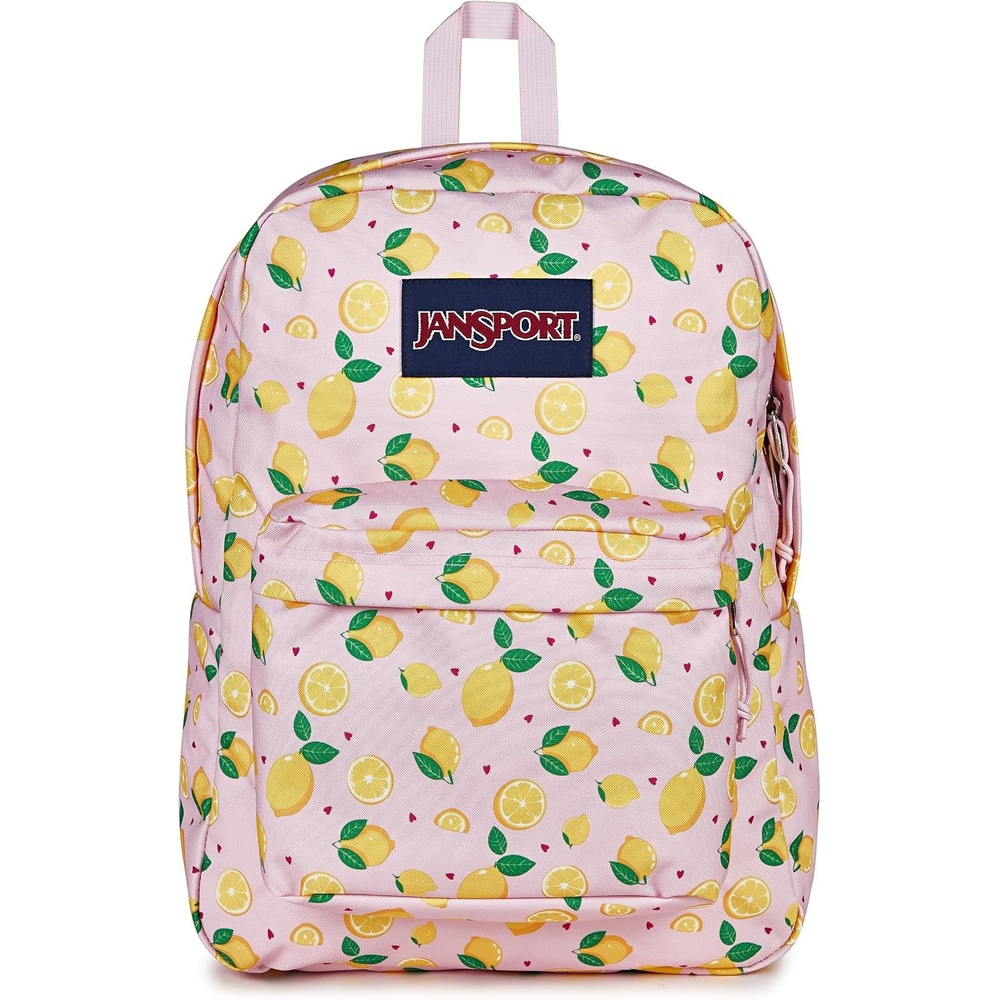 image:imageJanSport SuperBreak One Backpack Navy Durable Lightweight Bag with 1 Main Compartment Front Utility Pocket with Builtin Organizer Premium BackpackLemonade Stand Pink