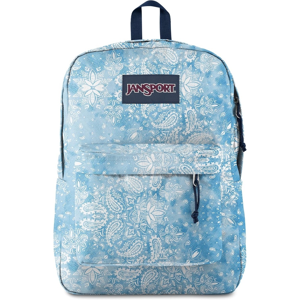 image:imageJanSport SuperBreak One Backpack Navy Durable Lightweight Bag with 1 Main Compartment Front Utility Pocket with Builtin Organizer Premium BackpackLucky Bandanna