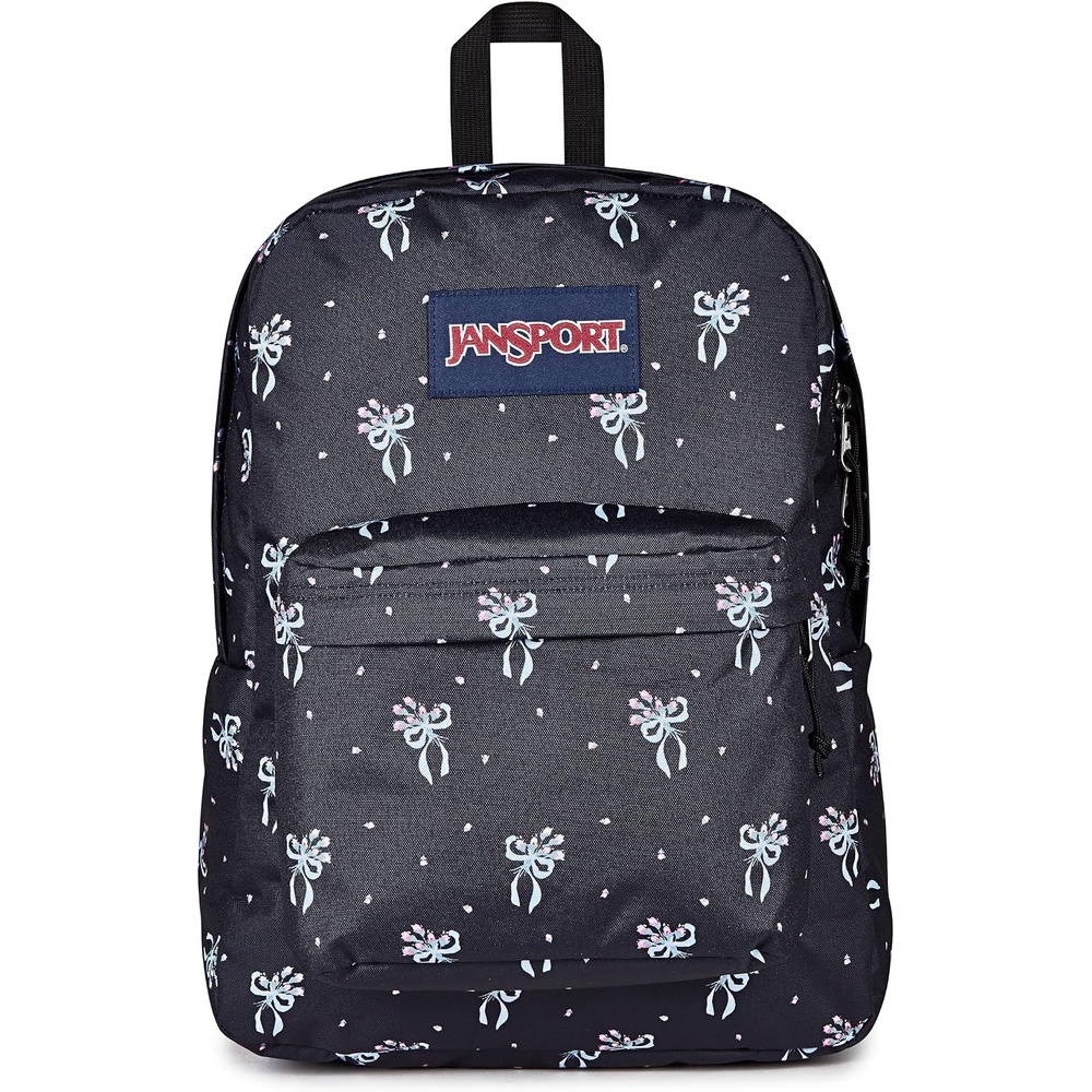 image:imageJanSport SuperBreak One Backpack Navy Durable Lightweight Bag with 1 Main Compartment Front Utility Pocket with Builtin Organizer Premium BackpackPastel Petals Black