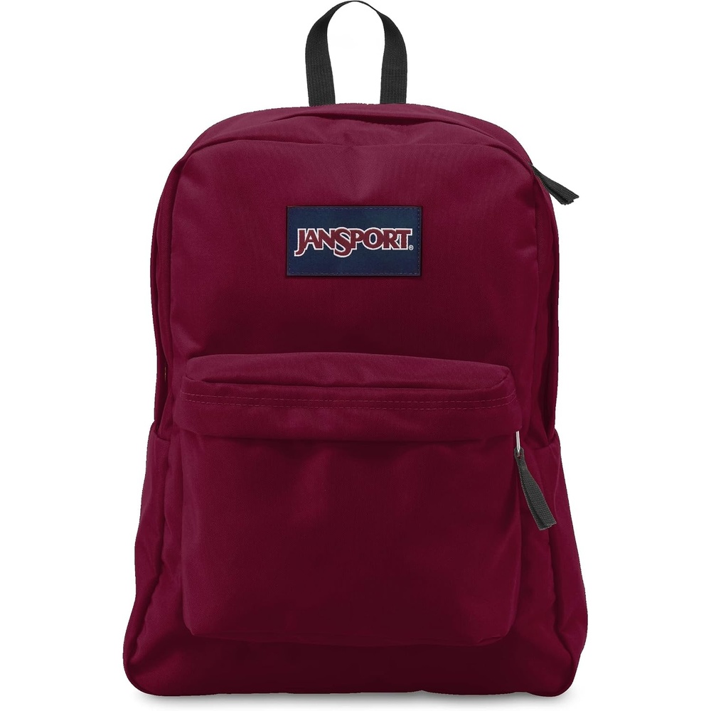 image:imageJanSport SuperBreak One Backpack Navy Durable Lightweight Bag with 1 Main Compartment Front Utility Pocket with Builtin Organizer Premium BackpackRusset Red