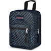 JanSport Big Break Insulated Lunch Bag – Small Soft-Sided Cooler Ideal for Class, Work, or Meal Prep, Black(Team Stripes)