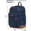 JanSport Cool Backpack, with 15-inch Laptop Sleeve – Large Computer Bag Rucksack with 2 Compartments, Ergonomic Straps, Loden Frost | Ergonomic Straps, Waterbottle Pocket, Campus Weekender Travel Rucksack(Coconut)